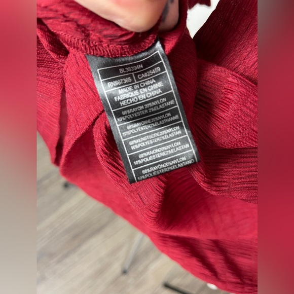 Steve Madden Ruston Long Sleeve Shift Red Minidress Size Small (2-4) NWT - Picture 10 of 13